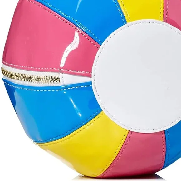 NWT Betsey Johnson Beach Ball Crossbody Glossy Vinyl Handbag - Picture 2 of 15